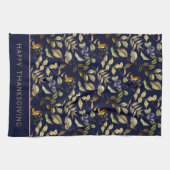 Linge De Cuisine Feuilles d'automne or et baies sur mesure (Horizontal)