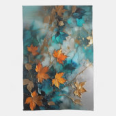 Linge De Cuisine Feuilles d'automne peintes en beaux-arts (Vertical)