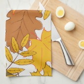Linge De Cuisine Feuilles d'automne, simple motif transparent (Quart Plié)