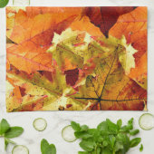 Linge De Cuisine Feuilles d'automne tombées (Plié)
