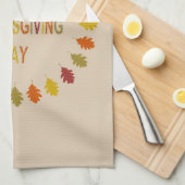 Linge De Cuisine Feuilles de chêne de Thanksgiving (Quart Plié)