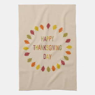 Linge De Cuisine Feuilles de chêne de Thanksgiving