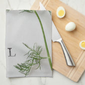 Linge De Cuisine Feuilles de Dill avec mot (Quart Plié)