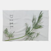 Linge De Cuisine Feuilles de Dill avec mot (Horizontal)