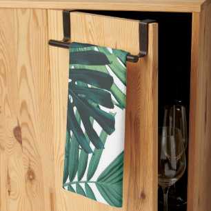 Linge De Cuisine Feuilles de jungle tropicale Monstera 1