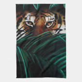 Linge De Cuisine Feuilles de la jungle verte de Tiger (Vertical)