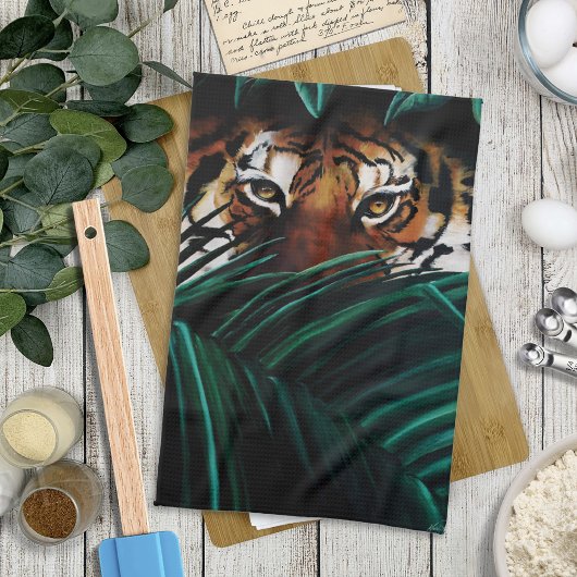 Linge De Cuisine Feuilles de la jungle verte de Tiger