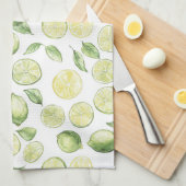 Linge De Cuisine Feuilles de limes vertes Fruit (Quart Plié)