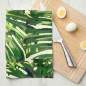 Linge De Cuisine Feuilles de Monstera Tropical (Quart Plié)