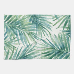 Linge De Cuisine Feuilles de palmier sarcelle