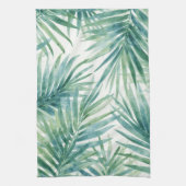 Linge De Cuisine Feuilles de palmier sarcelle (Vertical)