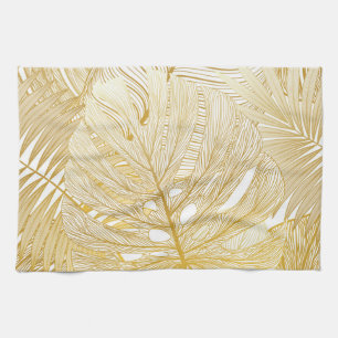 Linge De Cuisine Feuilles de palmiers tropicaux : motif vintage.