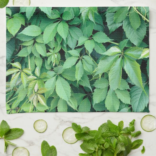 Linge De Cuisine Feuilles de raisins verts (Plié)