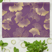 Linge De Cuisine Feuilles de thé vert élégantes botaniques avec ref (Plié)