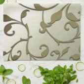 Linge De Cuisine Feuilles d'olive défilantes (Plié)