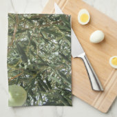 Linge De Cuisine Feuilles d'oliviers (Quart Plié)