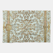 Linge De Cuisine Feuilles d'or 50e anniversaire Mariage (Horizontal)