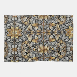 Linge De Cuisine Feuilles d'Or Botanique Sherpa