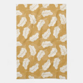 Linge De Cuisine Feuilles d'or et de blanc (Vertical)