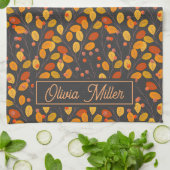 Linge De Cuisine Feuilles et baies d'automne sur mesure (Plié)