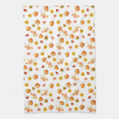 Linge De Cuisine Feuilles et Citrouilles d'aquarelle (Vertical)