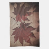 Linge De Cuisine Feuilles japonais de l'érable et chute de script (Vertical)