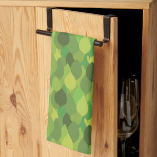 Linge De Cuisine Feuilles Luxuriantes Joyeuses - motif de surface s