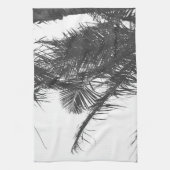Linge De Cuisine Feuilles Monochrome Noir Blanc Palm Tree (Vertical)
