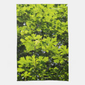 Linge De Cuisine Feuilles Mouchetées de Soleil dans la Forêt (Vertical)