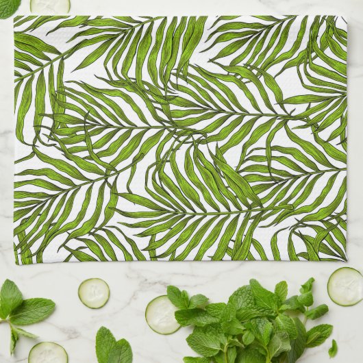 Linge De Cuisine Feuilles Palm (Plié)