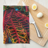 Linge De Cuisine Feuilles sauvages (Quart Plié)