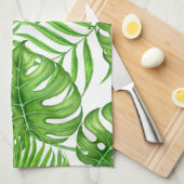 Linge De Cuisine Feuilles tropicaux (Quart Plié)