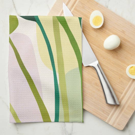 Linge De Cuisine Feuilles tropicaux (Quart Plié)