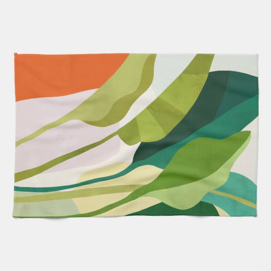 Linge De Cuisine Feuilles tropicaux (Horizontal)