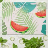 Linge De Cuisine Feuilles tropicaux et pastèques (Plié)