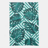 Linge De Cuisine Feuilles tropicaux : Motif Floral sans joint. (Vertical)