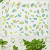 Linge De Cuisine Feuilles (Vertes) (Plié)