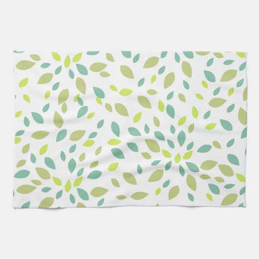 Linge De Cuisine Feuilles (Vertes) (Horizontal)
