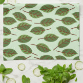 Linge De Cuisine Feuilles verts (Plié)
