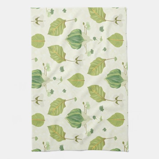 Linge De Cuisine Feuilles verts (Vertical)