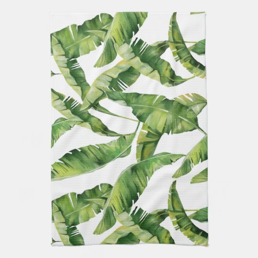 Linge De Cuisine Feuilles verts (Vertical)