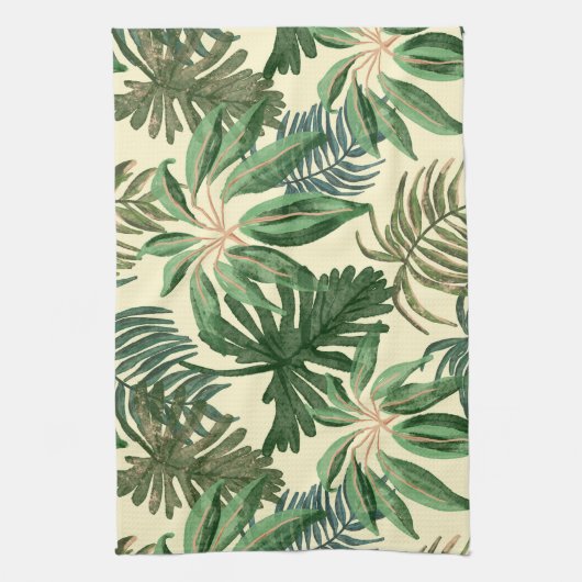 Linge De Cuisine Feuilles verts (Vertical)