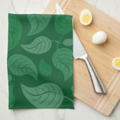 Linge De Cuisine Feuilles verts (Quart Plié)