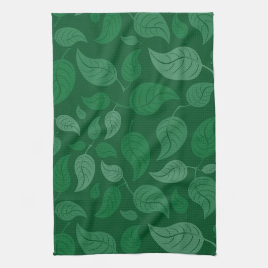 Linge De Cuisine Feuilles verts (Vertical)