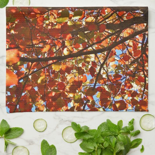 Linge De Cuisine Feux d'artifice d'automne (Plié)