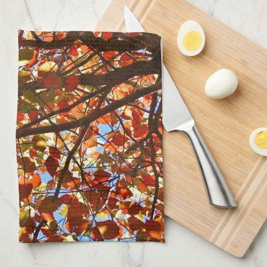 Linge De Cuisine Feux d'artifice d'automne (Quart Plié)