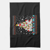 Linge De Cuisine Feux de Noël des chiens maltais Noël moche Sweat (Vertical)