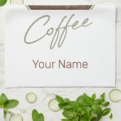 Linge De Cuisine Fèves De Café Pour Espresso Et Retro Barista (Plié)