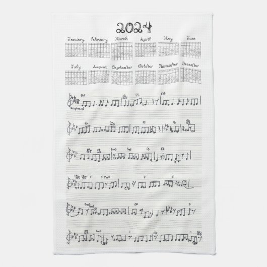 Linge De Cuisine Fiche de la structure de la feuille - Calendrier 2 (Vertical)