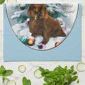 Linge De Cuisine Field Spaniel Christmas (Plié)